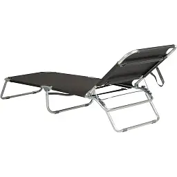 Ліжко розкладне Bo-Camp Sun Lounger 3 Positions Anthracite (1304480) - мініатюра 3