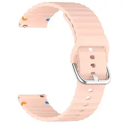 Силіконовий ремінець Wavy для Smart Watch 20mm Light Pink - мініатюра 2
