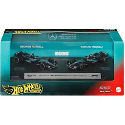 Набір колекційних машинок Hot Wheels Formula 1 Mercedes-Benz George Russell та Kimi Antonelli 1:64, 2 шт. (JMM93)