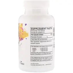 Панкреатин Thorne Dipan-9 Pancreatic Enzymes 180 капсул - мініатюра 2
