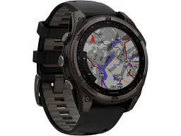 Спортивний годинник Garmin Fenix 8 47mm Solar Sapphire Carbon Gray DLC Titanium w. Black/Pebble Gray S. Band (010-02906-10/11) - мініатюра 5