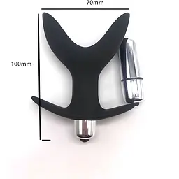 Анальна пробка-розширювач Passion Black Velvets Vibrating Anchor Plug L з вібрацією (4821002030224) - мініатюра 3