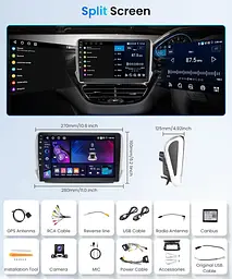 Автомагнітола Rimoody Android 4/64GB 10.1" для Peugeot 208/2008 - мініатюра 2