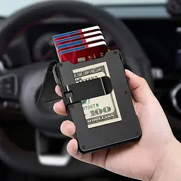 Компактний гаманець-картхолдер 26X-56 з RFID-захистом чорний - мініатюра 6