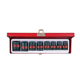 Набір ударних головок 1/2" (8 шт.), 6-гранні, короткі, дюймові, 3/8"-15/16"