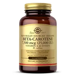 Вітаміни та мінерали Solgar Beta-Carotene 25000 IU, 90 капсул