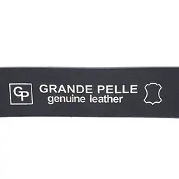 Шкіряний брючний ремінь для чоловіків з квадратною пряжкою Grande Pelle 11678 чорний 120 см - мініатюра 9