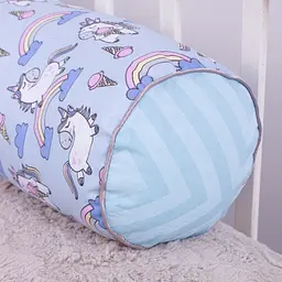 Захисні валики-бортики MirSon Kids Time 18-0006 Rainbow Unicorn, сині, 2 шт. - мініатюра 4