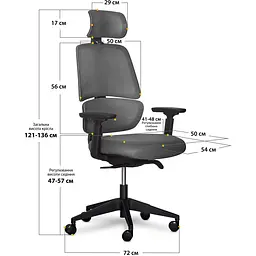 Комплект Mealux PowerDesk Lite White + Leo Air Plus Grey (EVO-201 Lite W/W+Y 546 KBG) - мініатюра 3