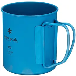 Кружка Snow Peak MG-143-BL Ti-Single 450 Anodized Cup 450 мл blue - мініатюра 2