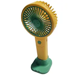 Акумуляторний вентилятор Light and Handy Fan із підставкою для телефона, 700 мА·год, 3 швидкості, 1,5-2,5 Вт, USB Type-C, 16,5 см, жовтий