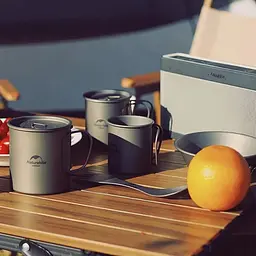 Кружка титанова з ручкою 450 мл Naturehike NH20CJ005 - мініатюра 4