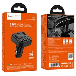 АЗП з FM-модулятором HOCO E87 Delta 35W(1A1C) BT FM transmitter - мініатюра 2