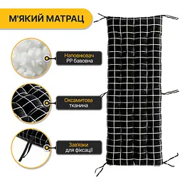Розкладне ліжко (розкладачка) з оксамитовим матрацом і подушкою LEOBRO (LB-FB-B3-PAT) - мініатюра 8