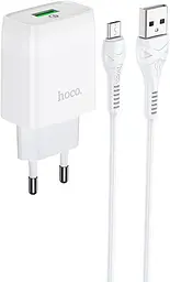Зарядний пристрій HOCO C72Q Glorious QC3.0 3A 18W Set with MicroUSB cable white