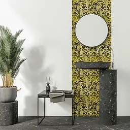 Мозаїка дзеркальна Wall Sticker 298х298х4.5ммм Золото SW-00002372 - мініатюра 4