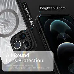 Чохол Tussvie для мобільного телефону iPhone 12 Pro, сумісний з MagSafe, протиударний чохол проти подряпин, напівпрозорий матовий - мініатюра 6