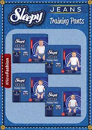 Підгузки-трусики дитячі Sleepy Jeans maxi 4 (7-14 кг) 30 шт. стильні - мініатюра 3