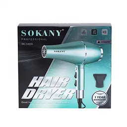 Фен для волосся Sokany SK-14009 з двома концентраторами професійний 2000 Вт, зелений Sokany SK14009 - мініатюра 6