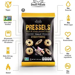 Брецелі Dream Pretzels Everything тонкі 200 г (847719) - мініатюра 3