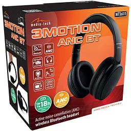 Гарнітура Media-Tech 3MOTION ANC BT MT3611 Bluetooth+3,5мм, Black - мініатюра 4
