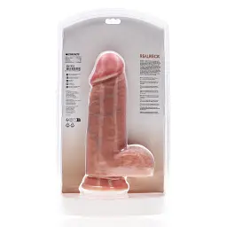Фалоімітатор RealRock Extra Thick 9”, 23.1 см (тілесний) - мініатюра 9