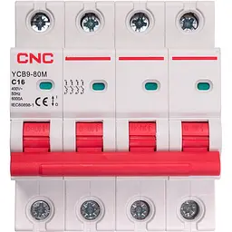 Модульний автоматичний вимикач CNC YCB9-80M 4P C16 6ka