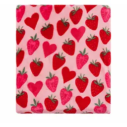 Плед Ardesto Valentine's Flannel 160х200 см полунички, рожевий (ART0145PB) - мініатюра 2