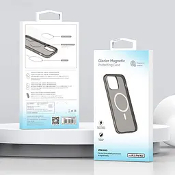 Чохол Vokamo для iPhone 15 Pro з магнітом Glacier білий матовий - мініатюра 6