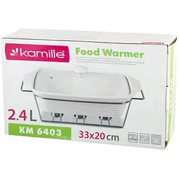 Керамічний марміт Kamille прямокутний 2.4 л білий 6403 (KM-6403) - мініатюра 8