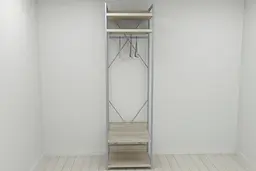 Шафа Гардероб Уні секція 2 серії Конект Ferrum-decor 220x60x50см Сірий метал ДСП Дуб Сонома 32 мм (FRD-104541) - мініатюра 4