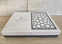Турецька постільна білизна First Choice Cotton Satin Rovena Grey євро - мініатюра 2
