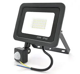 Прожектор LED c датчиком движения Ritar ZBPGGY20 20W, IP66, 7000K - мініатюра 1