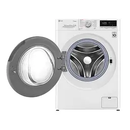 Пральна машина LG з фронтальним завантаженням F4V5RS0W, 10,5кг, 1400, A+++-40%, Пар, глибина 56см, Дисплей, Інвертор, Білий (F4V5RS0W) - мініатюра 3