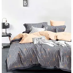 Комплект постільної білизни Soho Lounge Geometry Grey Євро 200x230 см сірий (A130167)