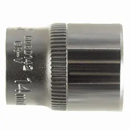 Насадка шестигранна коротка 1/4" 14мм CrV ULTRA (6060142) - мініатюра 4