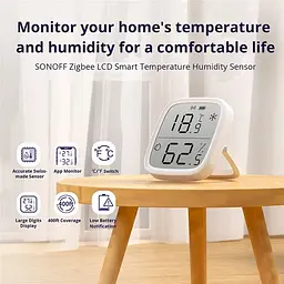 Датчик температури і вологості з дисплеєм SONOFF SNZB-02D Zigbee LCD Smart Temperature Humidity Sensor - мініатюра 8