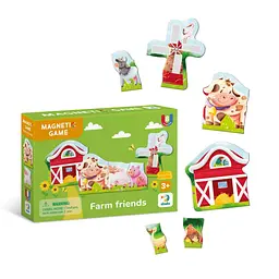 Дитяча магнітна гра "Друзі з ферми" DoDo Toys 200255, 8 елементів - мініатюра 2