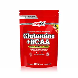 Амінокислота AMIX L-Glutamine + BCAA, 250 грам - Манго