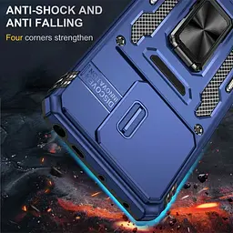 Ударостійкий чохол Camshield Army Ring для Xiaomi Poco X6 Pro Синій / Navy - мініатюра 6