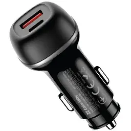 Зарядний пристрій ColorWay USB-C PD45W + USB QC3.0 car adapter (CW-CHA067PD-BK)