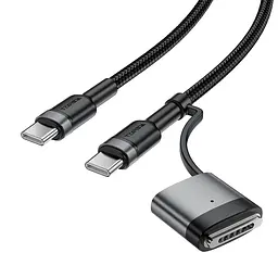 Кабель ACEFAST C22-05 USB-C to USB-C/magnetic aluminum alloy charging data cable Black (6974316285151) - мініатюра 4