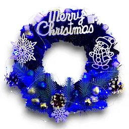 Новорічний вінок "Merry Christmas III" 40 см з LED-гірляндою (HC25)