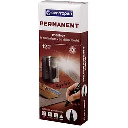 Набір маркерів Centropen Permanent 2536 1 мм чорний 12 шт. (2536/01) - мініатюра 2
