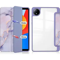 Чохол-книжка BeCover Soft Edge TPU з кріпленням для стілусу для Xiaomi Redmi Pad SE 8.7" Purple Marble (712577) - мініатюра 2