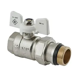 Кран кульовий з американкою Nolf Classic NFC.963-08-3/4" FM ГШМ "антипротікання" white NF3161