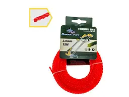 Ліска для підстригання трави Trimmer Line квадрат плетений L=15м d-3мм помаранче