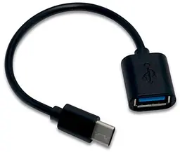 Перехідник USB3.1 Type-C --> USB 3.0 (OTG) 0.2м. чорний OEM