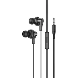 Дротові навушники Hoco M114, вакуумні, з мікрофоном, 1.2m, black
