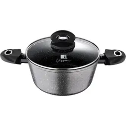 Каструля Bergner з кришкою 3.1 л 22х10 см чорна (BG-32021-MBG)
